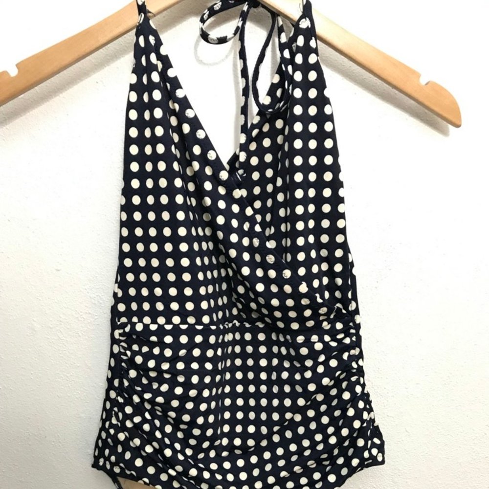 J. Crew Polka Dot One Piece Swimsuit SZ 4